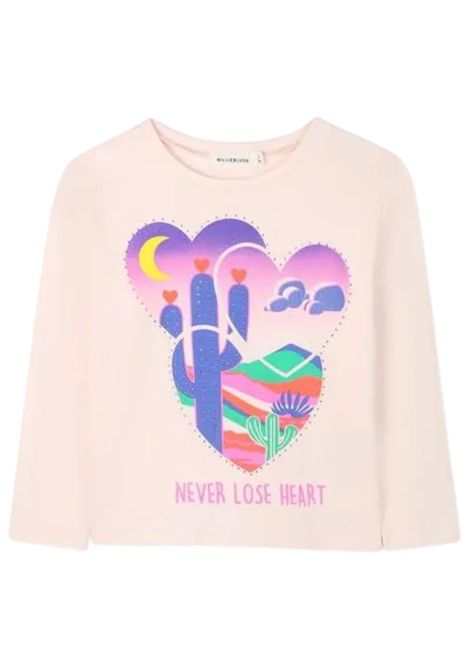 Pink cotton T-shirt for girls Billieblush | U21402/MAROSA