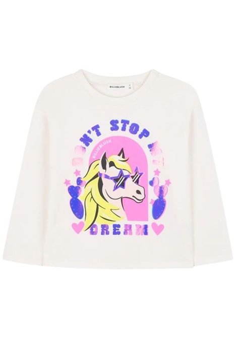 T-shirt bambina panna in cotone Billieblush | U21423/MAPANNA