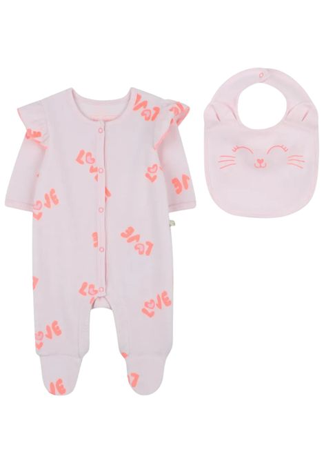 Pink cotton baby girl set Billieblush | U21440/ANROSA