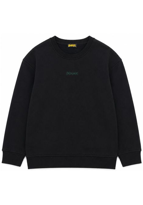 Felpa bambino nera in cotone BLAUER | 26BLKF03508NERO