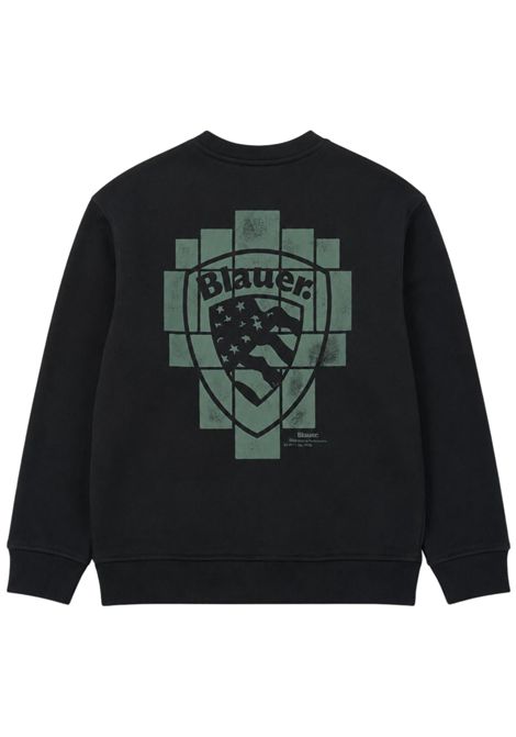 Felpa bambino nera in cotone BLAUER | 26BLKF03508NERO