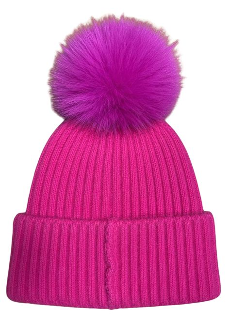 Fuchsia pompom hat for girls BLAUER | 26WBLGA05578FUCSIA