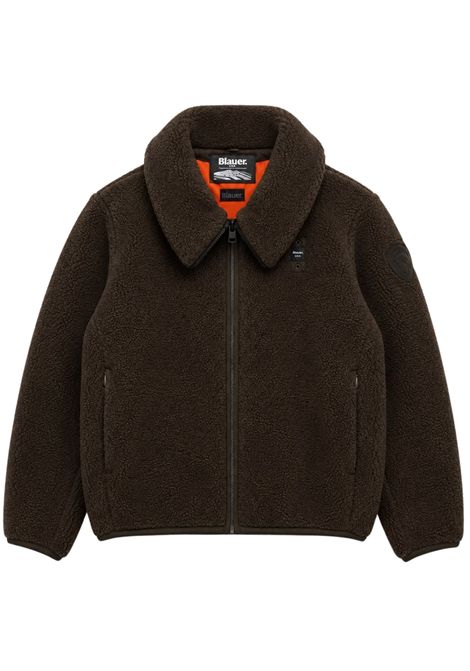 Giubbino bambino marrone in sherpa BLAUER | 26WBLGC04618TERRA