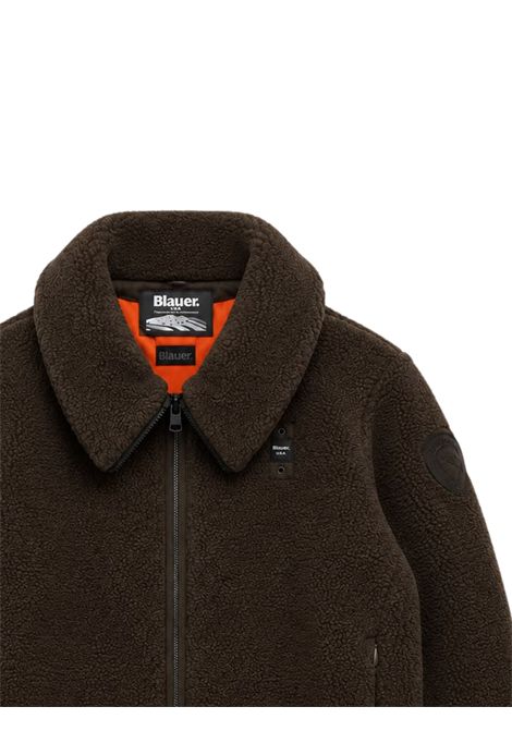 Giubbino bambino marrone in sherpa BLAUER | 26WBLGC04618TERRA