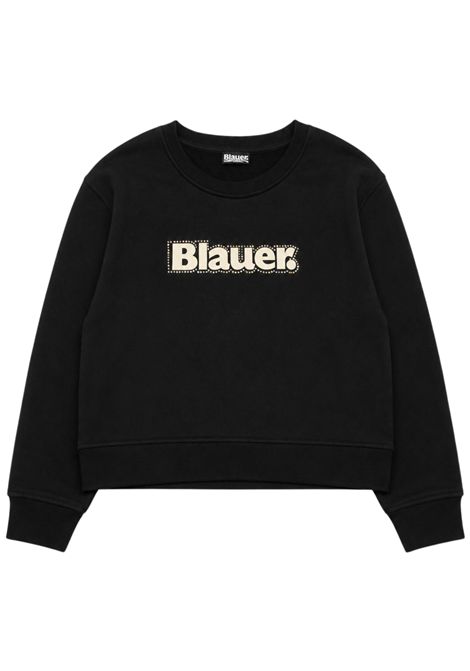 Felpa bambina nera in cotone BLAUER | 26WBLGF03500NERO