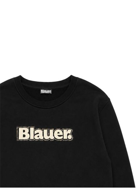 Felpa bambina nera in cotone BLAUER | 26WBLGF03500NERO