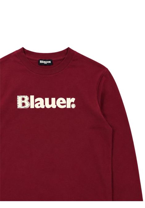 T-shirt bambina bordeau in cotone BLAUER | 26WBLGH01501BORDEAU