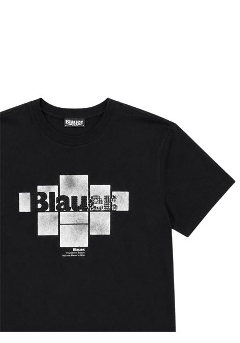 T-shirt bambina nera in cotone BLAUER | 26WBLGH02503NERO