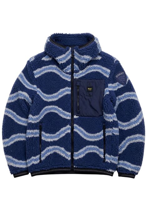 Giubbino bambino blu in sherpa BLAUER | 26WBLKC01329BLU