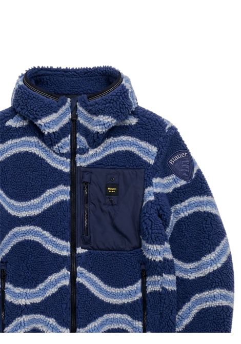 Giubbino bambino blu in sherpa BLAUER | 26WBLKC01329BLU