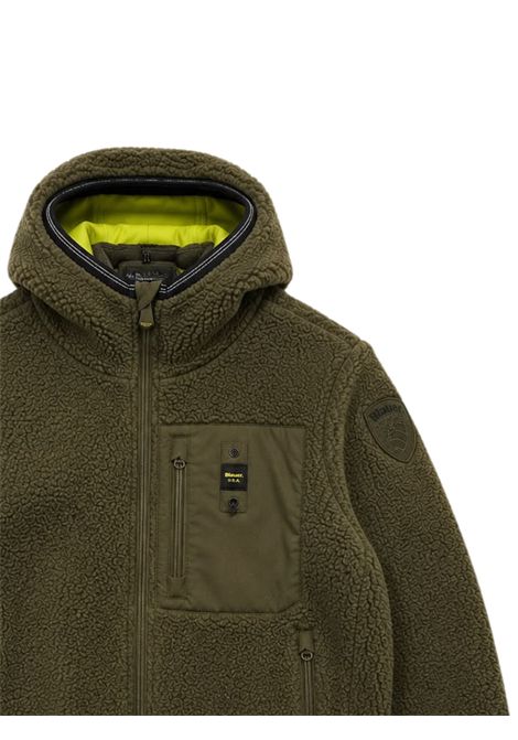 Green Sherpa Jacket for Kids BLAUER | 26WBLKC04327VERDE