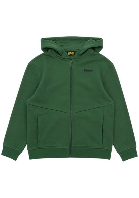 Green cotton sweatshirt for children BLAUER | 26WBLKF02507VERDE