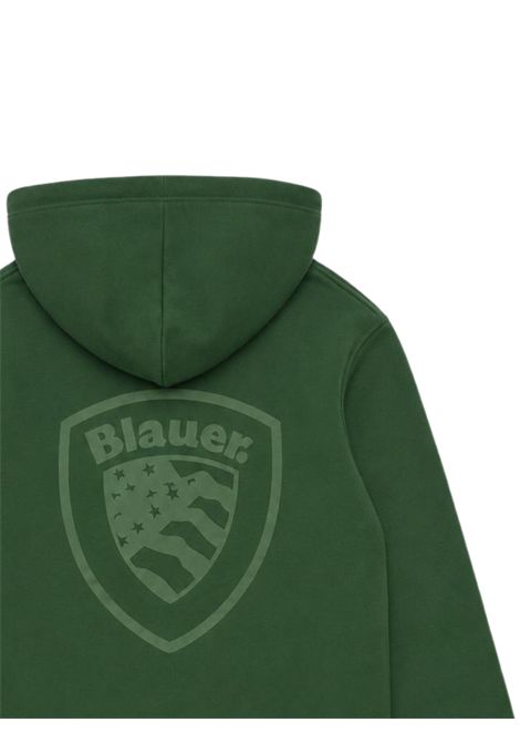 Green cotton sweatshirt for children BLAUER | 26WBLKF02507VERDE