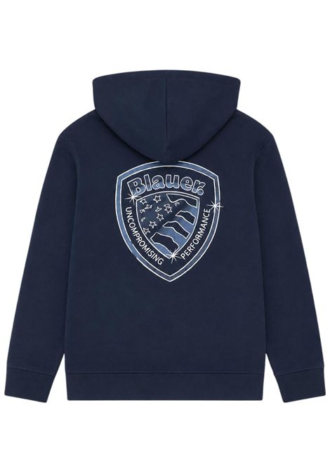 Felpa bambino blu in cotone BLAUER | 26WBLKF02517BLU