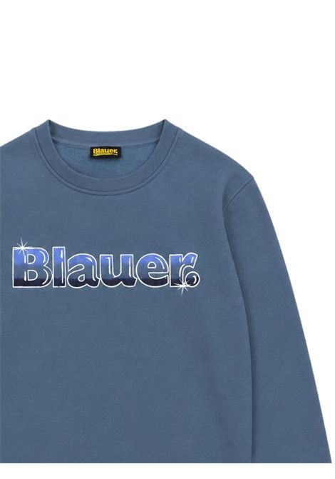 Blue cotton sweatshirt for children BLAUER | 26WBLKF03516AZZURRO