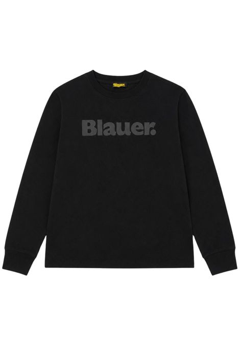 T-shirt bambino nera in cotone BLAUER | 26WBLKH01510NERO