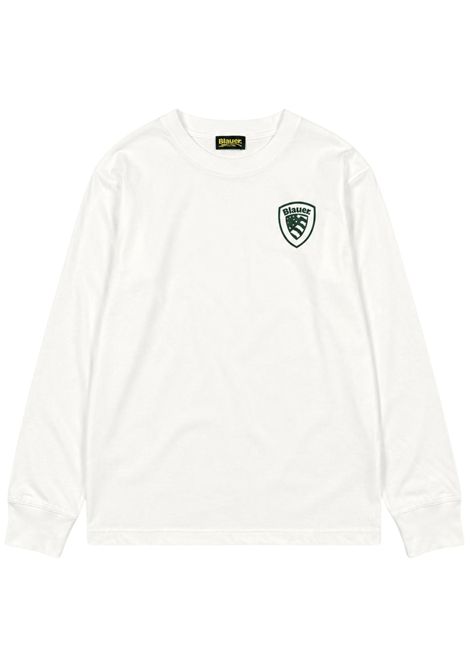 T-shirt bambino bianca in cotone BLAUER | 26WBLKH01512BIANCO