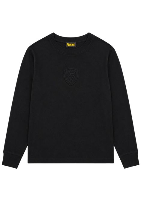 T-shirt bambino nera in cotone BLAUER | 26WBLKH01526NERO