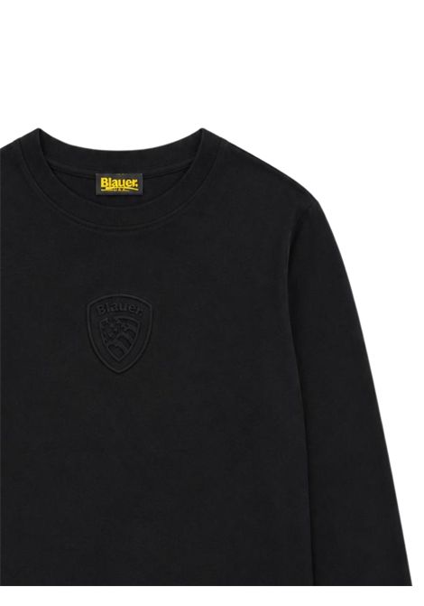 T-shirt bambino nera in cotone BLAUER | 26WBLKH01526NERO