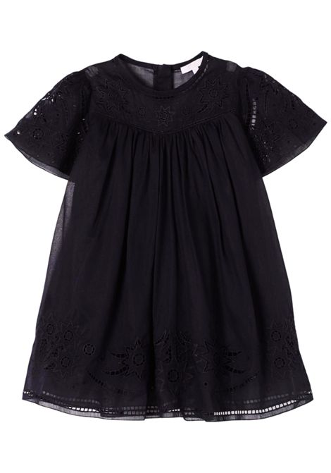 Abito bambina nero in cotone Chloé | C20196NERO