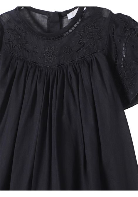 Abito bambina nero in cotone Chloé | C20196NERO