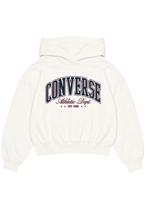 Felpa bambina panna in cotone CONVERSE | 4CH859/DEBPANNA
