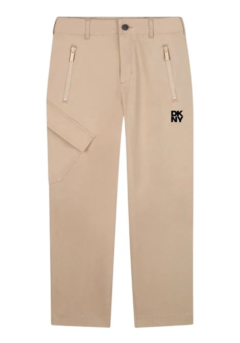 Pantalone unisex beige in cotone DKNY | D62426/SUBEIGE