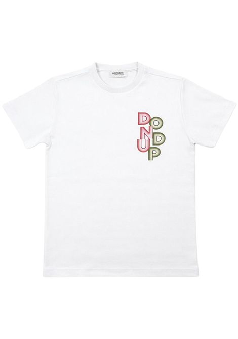 T-shirt bambino bianca in cotone DONDUP | DMTS024/SUBIANCO