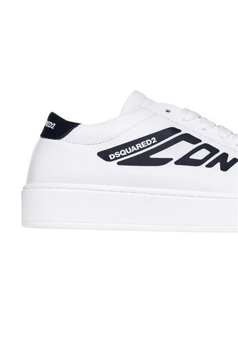 Scarpe bambino bianche in pelle DSQUARED2 | 81566/PIABIANCO