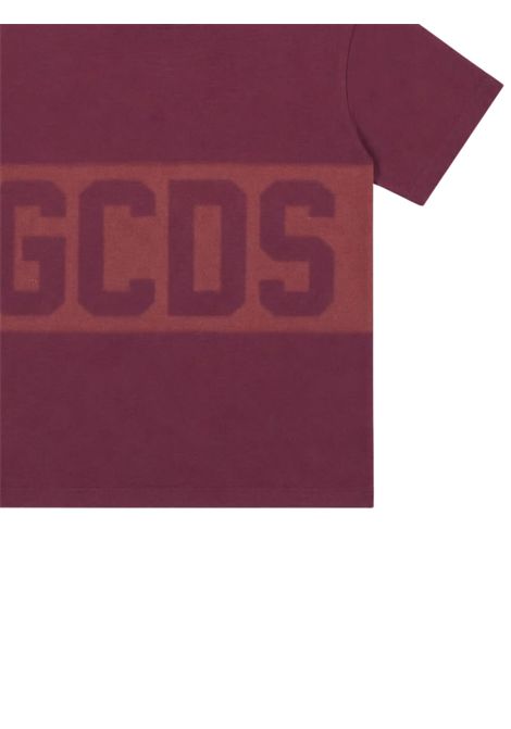 T-shirt unisex bordeau in cotone GCDS | C2BJQC526J341BORDEAU