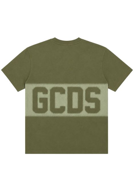 T-shirt unisex verde in cotone GCDS | C2BJQC526J341VERDE