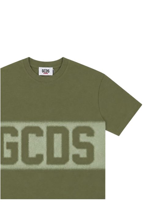 T-shirt unisex verde in cotone GCDS | C2BJQC526J341VERDE