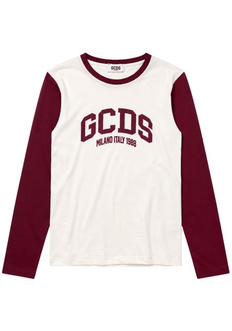 T-shirt unisex panna in cotone GCDS | C2BJQC558J341PANNA