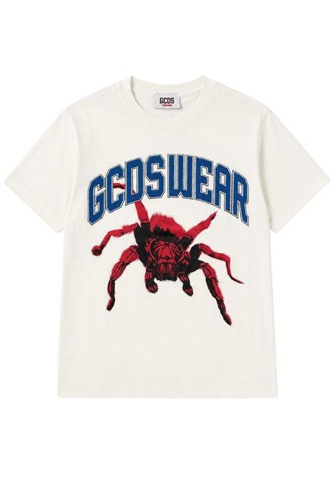 T-shirt bambino bianca in cotone GCDS | C2BJQC573J341BIANCO