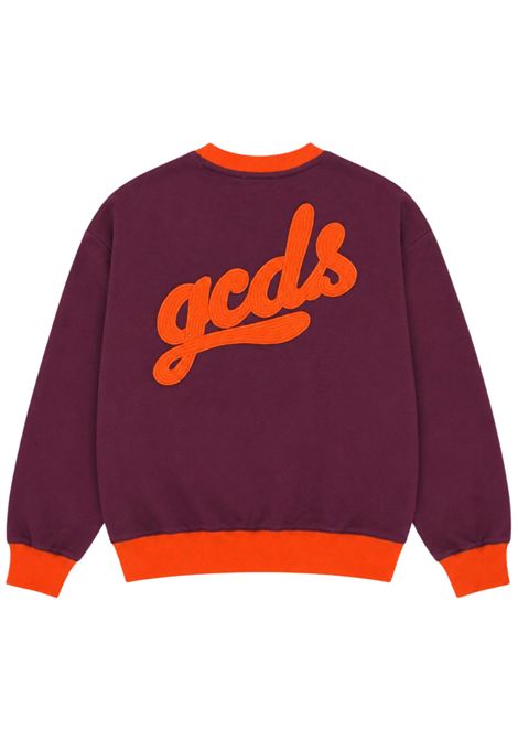 Unisex burgundy cotton sweatshirt GCDS | C2BJQE532F342BORDEAU