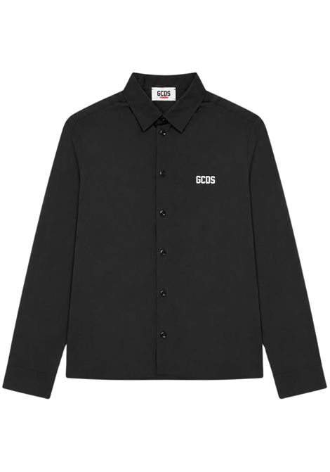 Camicia unisex nera in cotone GCDS | C2BJQH78B345NERO