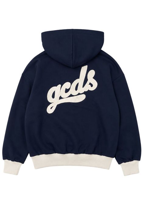 Felpa bambino blu in cotone GCDS | C2BXQE534F342BLU