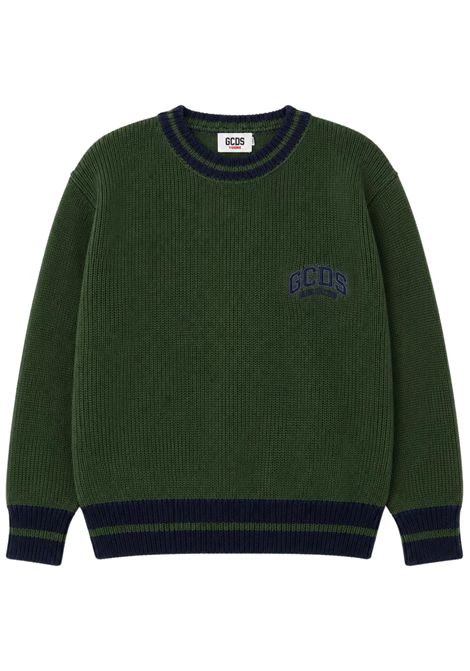 Maglione unisex in misto lana GCDS | C2BXQF588K347VERDE