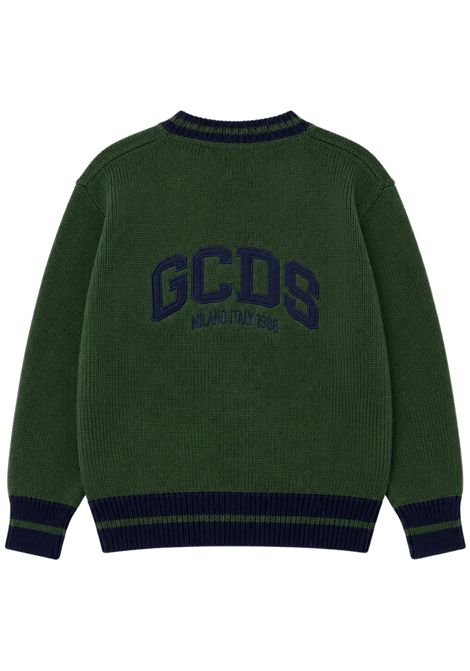 Maglione unisex in misto lana GCDS | C2BXQF588K347VERDE