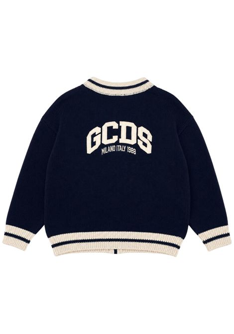 Cardigan unisex blu in lana GCDS | C2BXQF589K347BLU