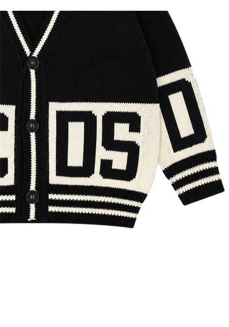 Cardigan unisex nero in lana GCDS | C2BXQF590K347NERO