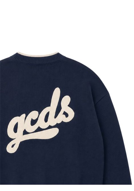 Blue viscose children's sweater GCDS | C2BXQF591K349BLU