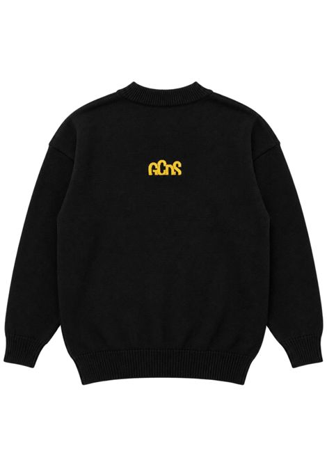 Maglia unisex nera in viscosa GCDS | C2BXQF593K349NERO