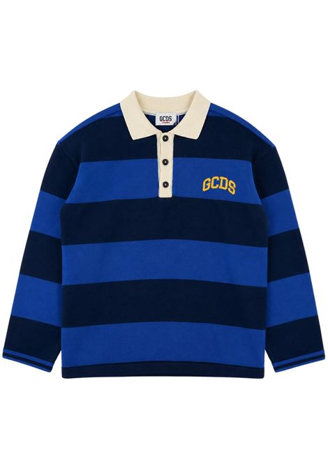 Blue viscose children's sweater GCDS | C2BXQF594K349BLU