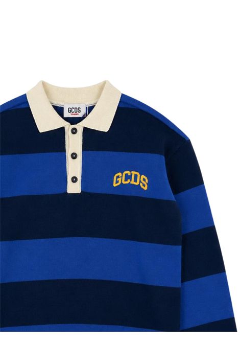 Blue viscose children's sweater GCDS | C2BXQF594K349BLU