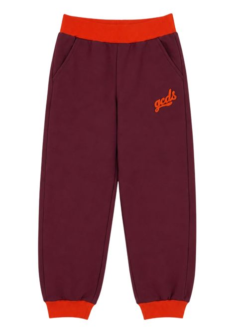 Pantalone unisex bordeau in cotone GCDS | C2BXQI533F342BORDEAU