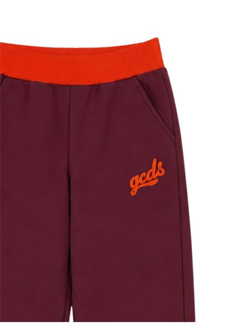 Pantalone unisex bordeau in cotone GCDS | C2BXQI533F342BORDEAU
