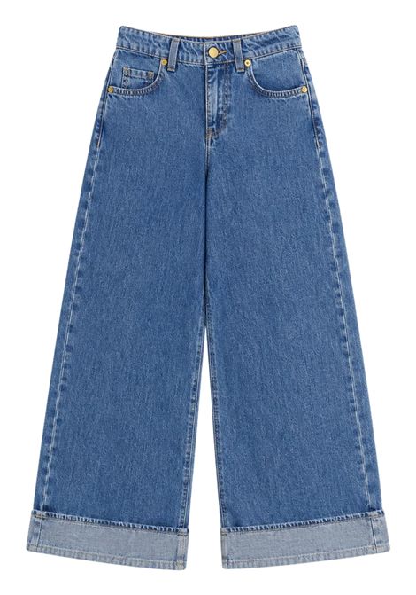 Girls' denim cotton jeans GCDS | C2BXQI604D346DENIM