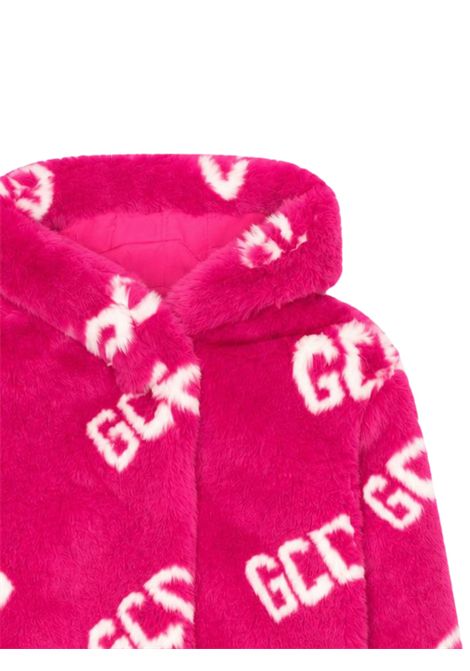 Fuchsia fur coat for girls GCDS | C2GJQA613E204FUCSIA