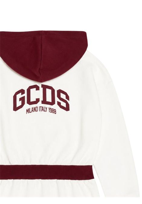 Abito bambina bianco in cotone GCDS | C2GJQB572F342BIANCA